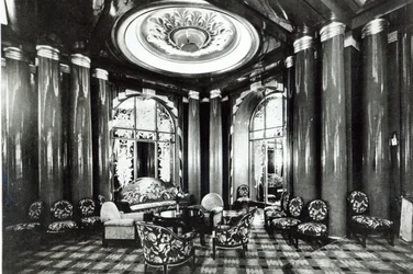 Salone di conversazione nel transatlantico Ile de France, 1926